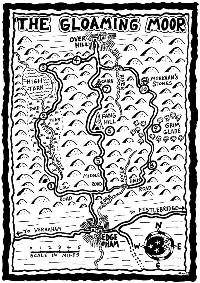 The Glaoming Moor Map by Andrew Wright